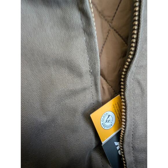 Dri Duck Horizon Two-Tone Jacket Mens XL Brown Quilted Lined Canvas Zip 5089 NWT - Picture 5 of 6